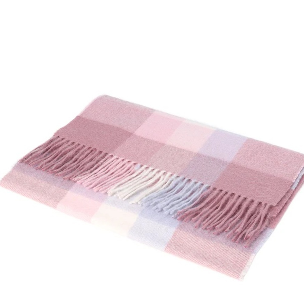 Heritage of Scotland Pink Plaid Women's lambwool Scarf